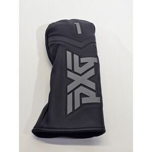 PXG‎ 1 Driver Head Golf Club Cover Black Gray Faux Leather Fleece Lined EUC